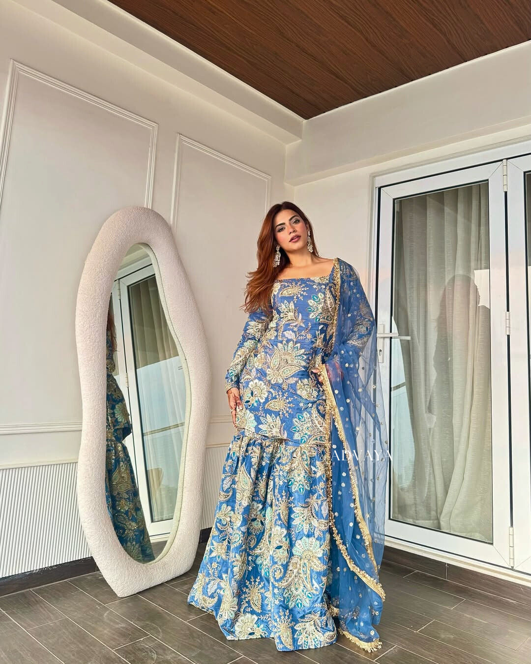 SAMARA Heavy Silk Embroidered Sharara Suit Set
