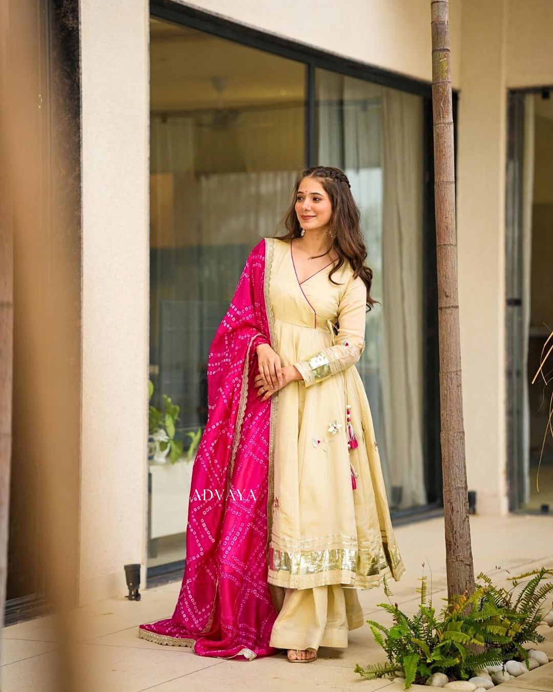 NIVARA Blush Ivory Long Suit Set