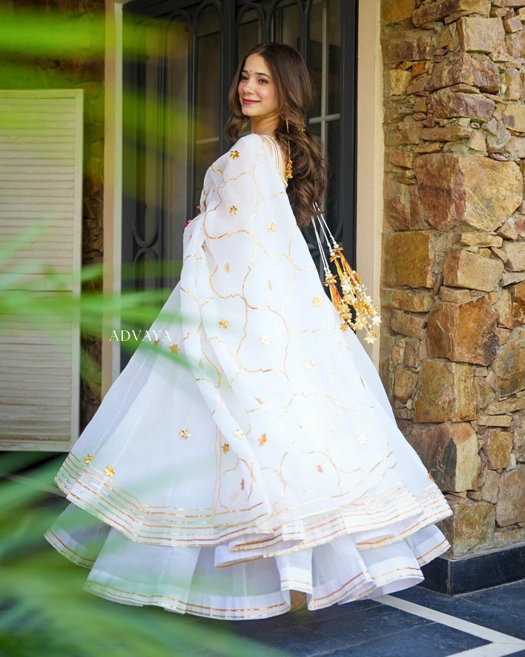 MEHR Blush Gota Patti Long Suit Set