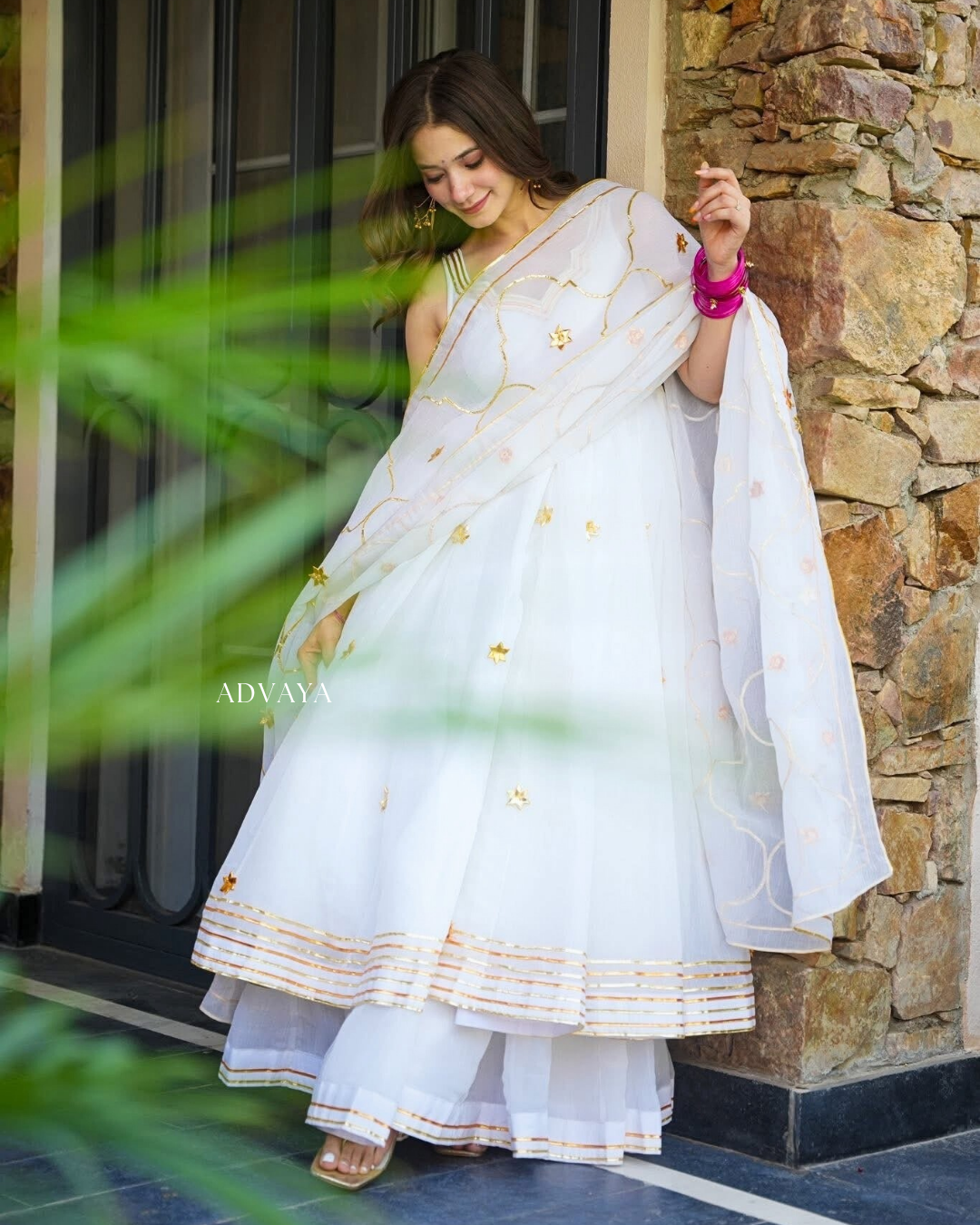 MEHR Blush Gota Patti Long Suit Set
