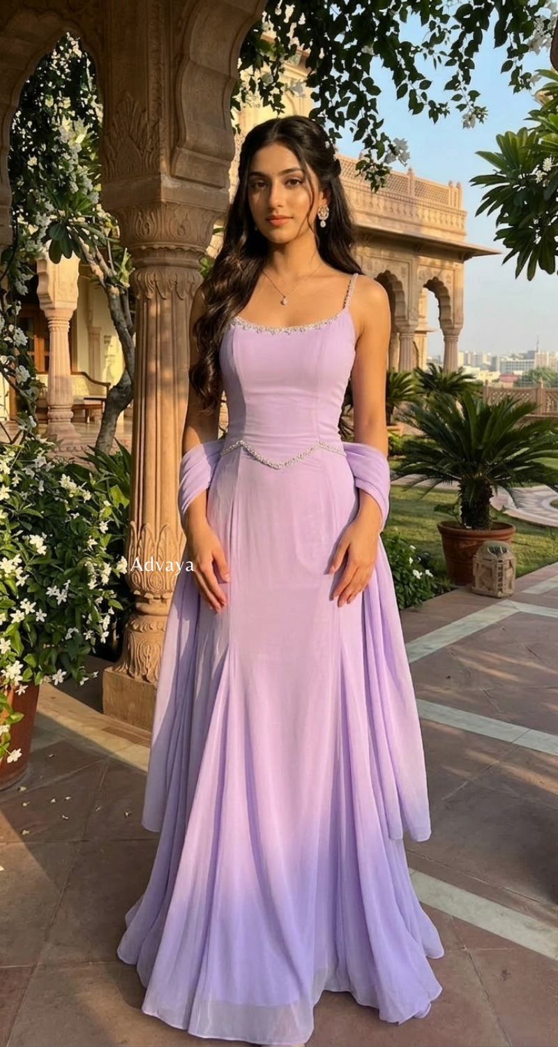 NEYSAA Rhinestone Mermaid Lehenga Set