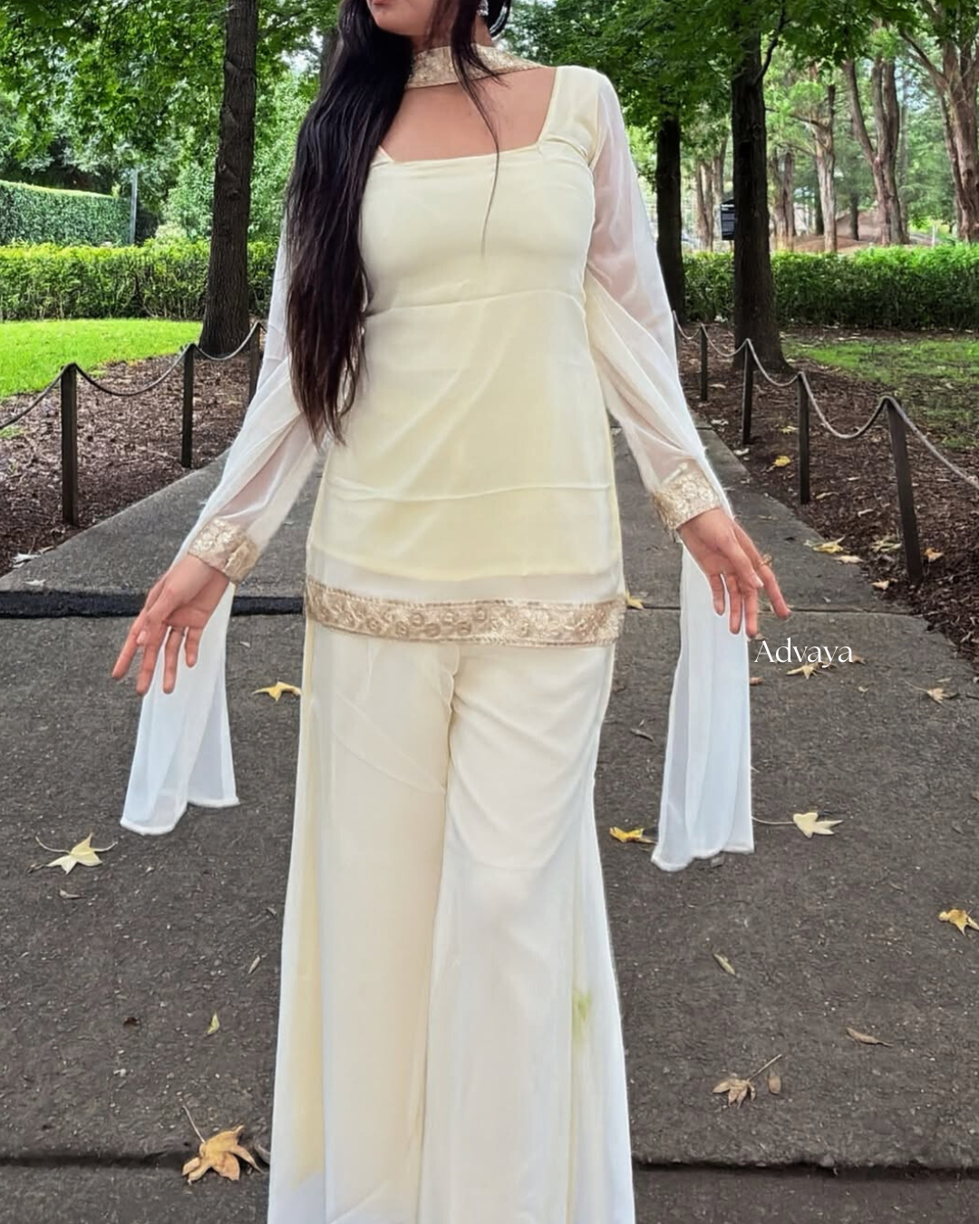 HEER AKSHI Tissue Georgette Kurti Set