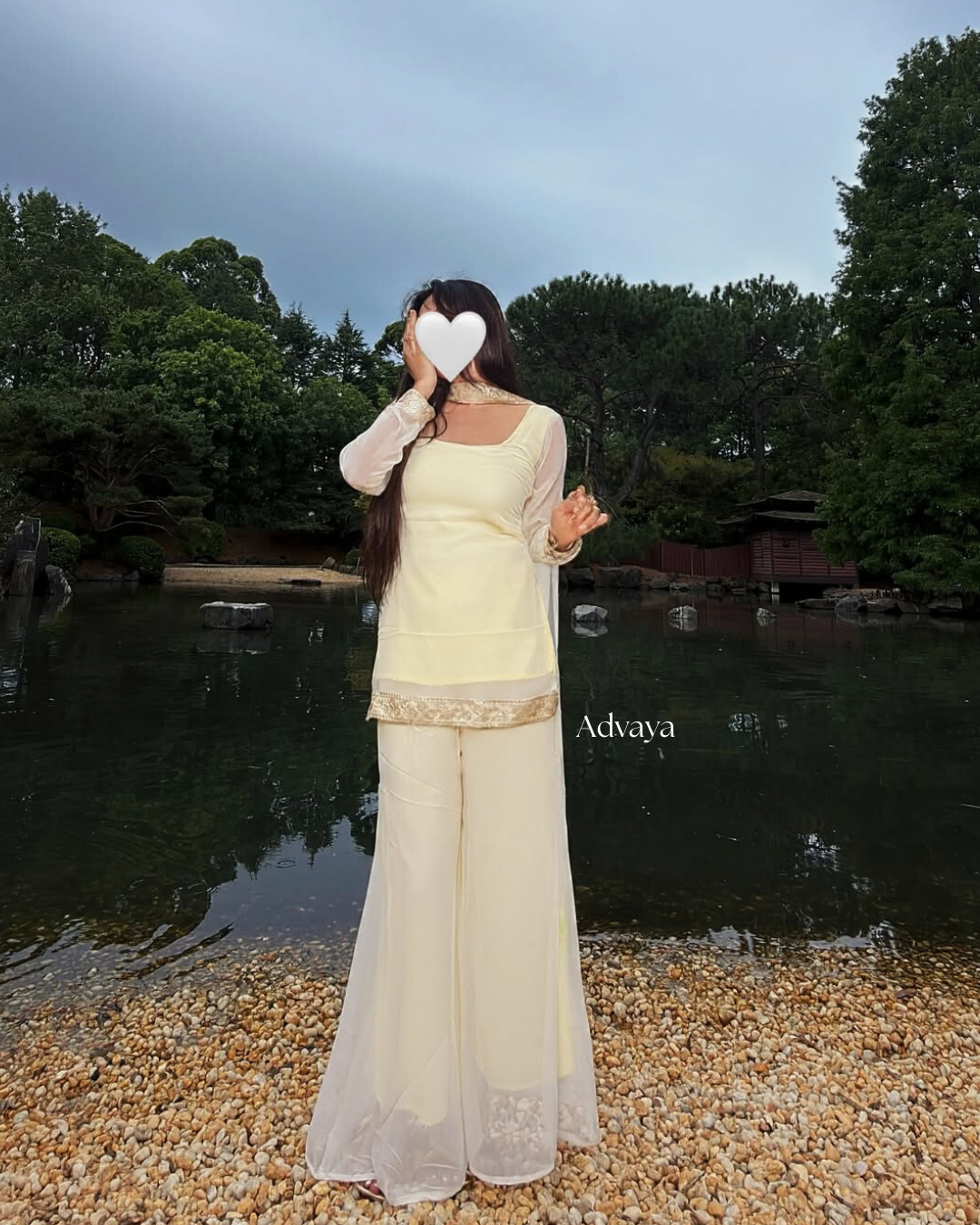 HEER AKSHI Tissue Georgette Kurti Set