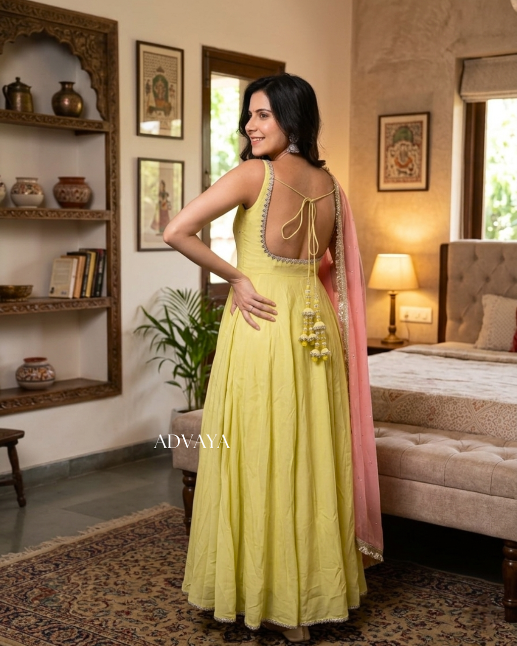 LEHER Anarkali Suit Set